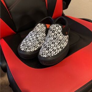 VANS x Cult Slip On Pro Black Checker Mens Size 12 Checkerboard